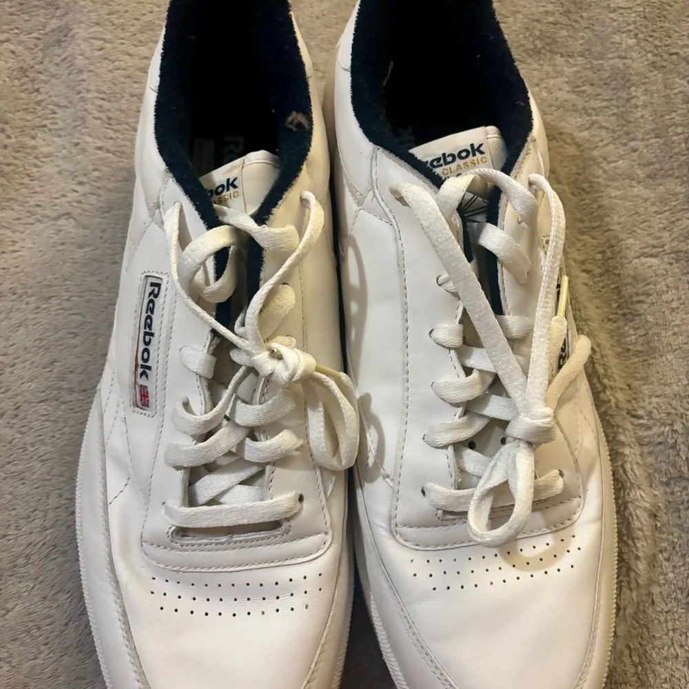Reebok Men's 13 Classic White Sneakers - Picture 3 of 7
